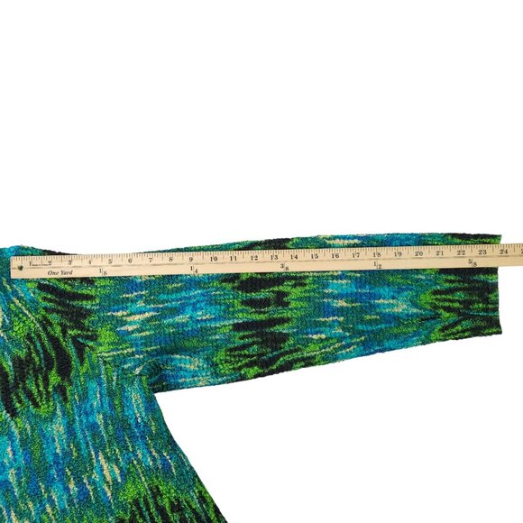 Choices Woman Reversible Jacket Size 1X Jewel Tone Abstract Pucker Knit Artsy - Picture 7 of 16